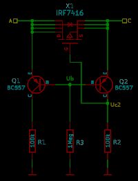 Schaltplan MOSFET-Diode